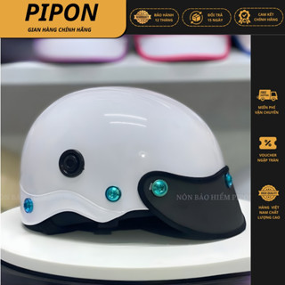  Nón bảo hiểm gắn ốc titan gr5 mũ bảo hiểm nửa đầu 7 ốc Titan phủ bóng nano nhiều màu chính hãng Long Thanh 