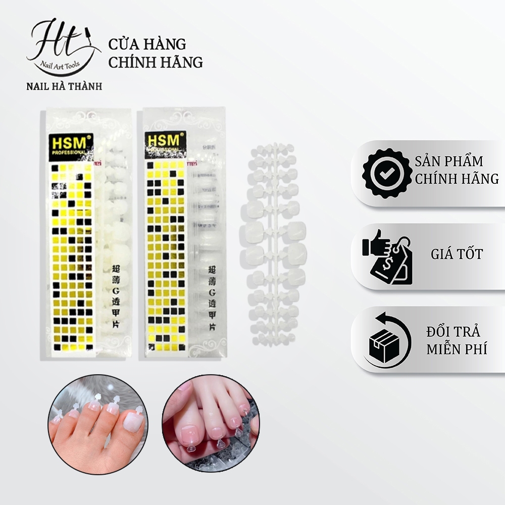 Móng chân giả móng úp chân ngắn HSM phom chuẩn hàng loại 1