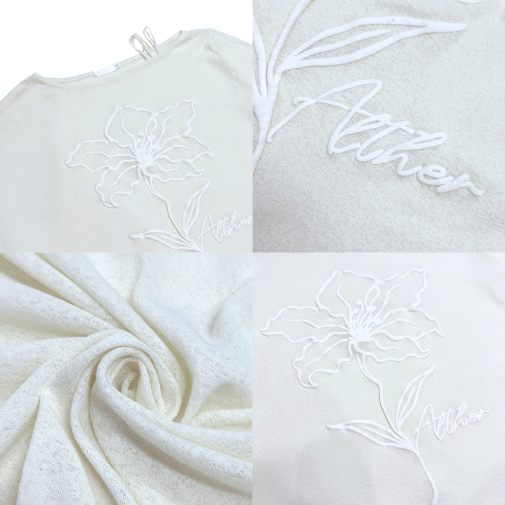 Áo thun nữ dài tay dáng rộng trễ vai hình in hoa dễ thương - AT03 | BigBuy360 - bigbuy360.vn