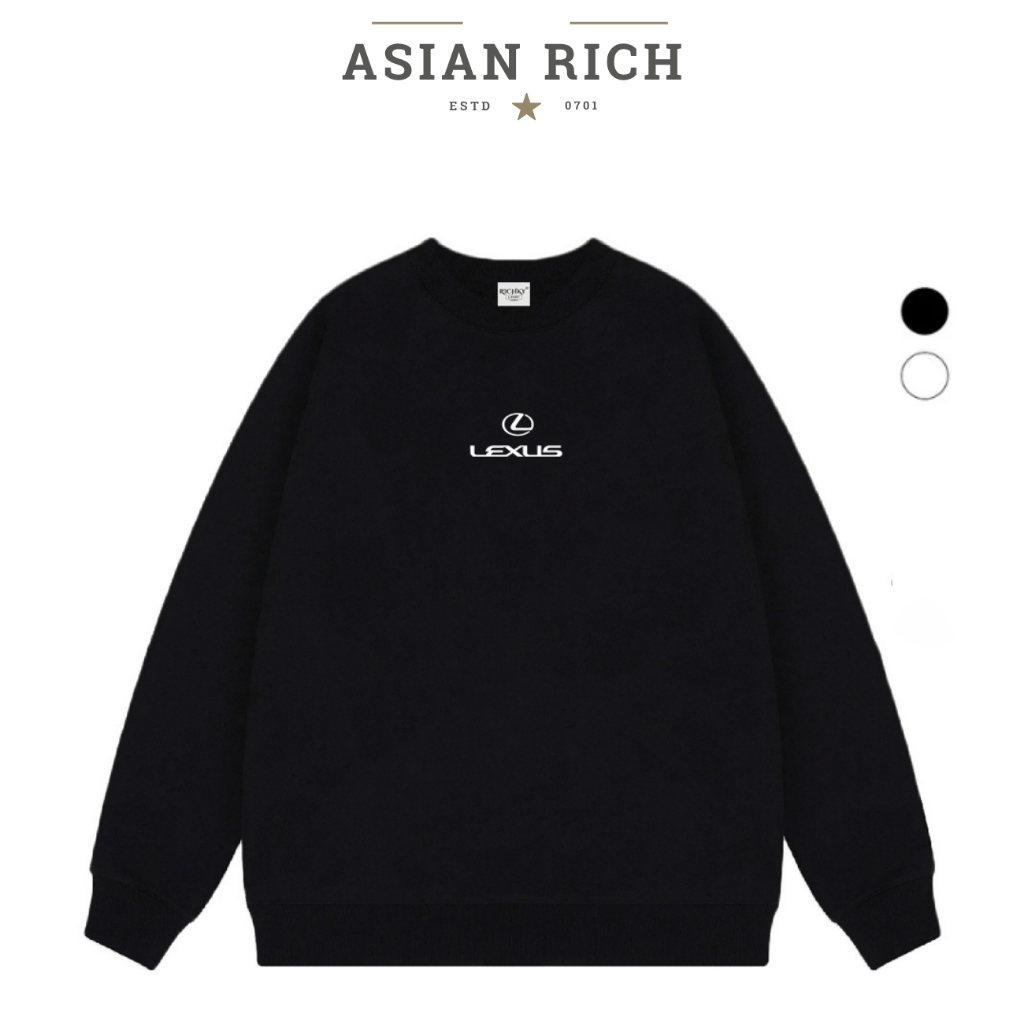 Áo Sweater Asian Rich Premium Nỉ Logo Mid Lexus Luxury Car