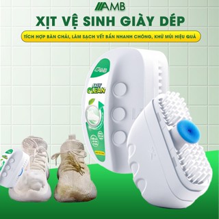 Bộ Tẩy Giày Dép AMB Có Sẵn Đầu Bàn Chải, Vệ Sinh Giày Giặt Giày Khô Không Cần Nước, Làm Sạch, Khử Mùi Hiệu Quả