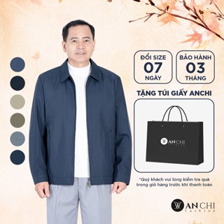   Tặng túi giấy  Áo khoác nam trung niên ANCHI 2 lớp cổ bẻ mẫu mới 2025 - AKG25-CB 