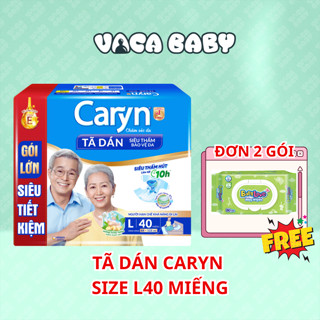 (Mẫu mới 2024) Bỉm tã dán Caryn người già size L40 miếng/ L40+4 miếng