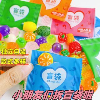  Combo 50 Túi mù Trái Cây Tự Xé charm mini handmade DIY đồ chơi búp bê túi bí mật 