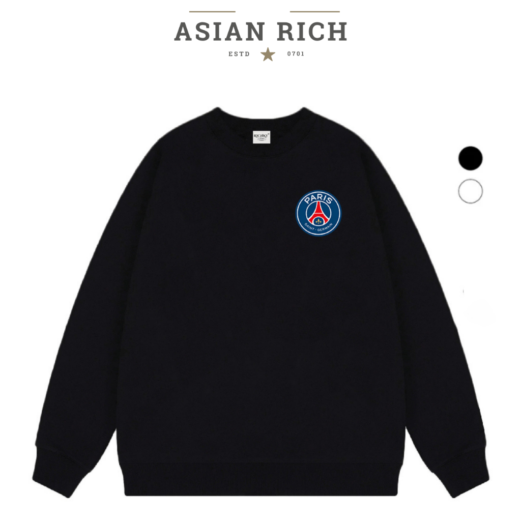 Áo Sweater Asian Rich Premium Nỉ Logo Left Câu Lạc Bộ Bóng Đá Paris Saint Germain Fc Ligue 1