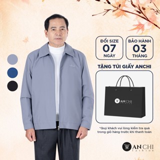  Tặng túi giấy  Áo khoác gió 2 lớp nam trung niên ANCHI mẫu 2024 - AKN2401 