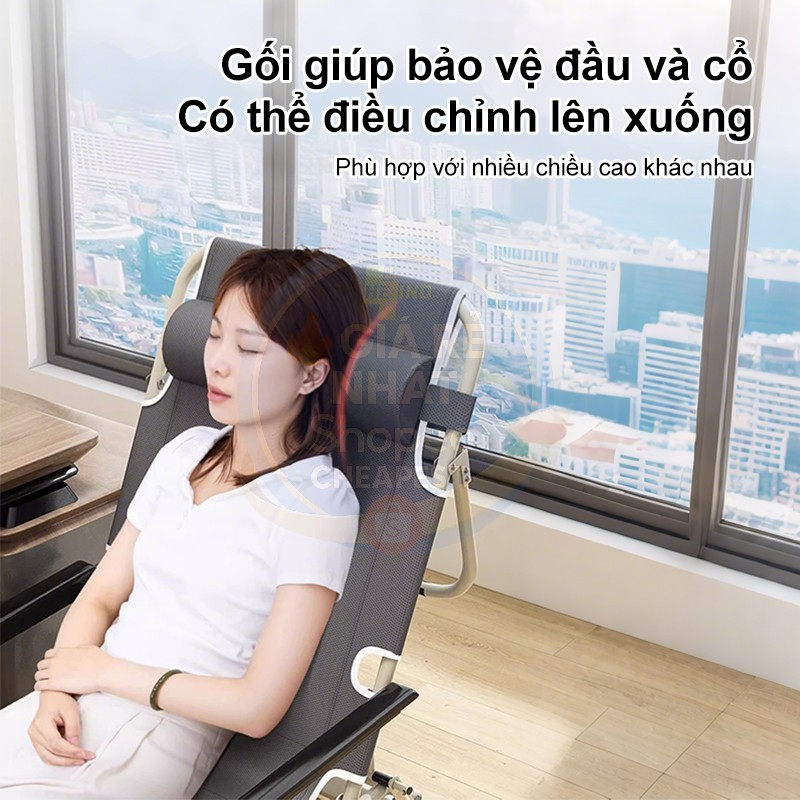 𝑯𝑬𝑰𝑵𝑶 Ghế Thư Giãn Gấp Gọn Kèm Nệm Cao Cấp Và Gối Ghế Lười Có Thể Gấp Thành Giường-Cấp Chịu Tại200KG | BigBuy360 - bigbuy360.vn