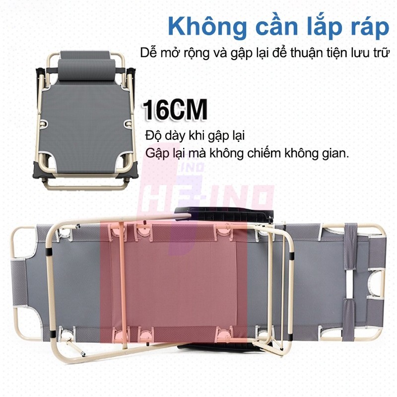𝑯𝑬𝑰𝑵𝑶 Ghế Thư Giãn Gấp Gọn Kèm Nệm Cao Cấp Và Gối Ghế Lười Có Thể Gấp Thành Giường-Cấp Chịu Tại200KG | BigBuy360 - bigbuy360.vn