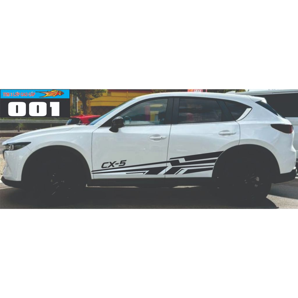 TEM DÁN XE MAZDA CX5 , NHỮNG MẪU TEM THIẾT KẾ ĐƠN GIẢN , SANG TRỌNG ,  PHÙ HỢP DÁN CÁC MÀU XE SÁNG M
