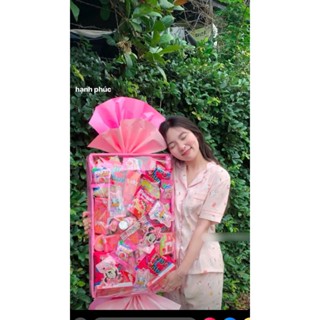 Set Kẹo Nơ Bự Chảng Siêu Nhiều Bánh Kẹo Quà Tặng Hot Hit Cho Bạn Bè , Người Yêu Noel, Sinh Nhật, 1/6, Valinetine Có Đèn