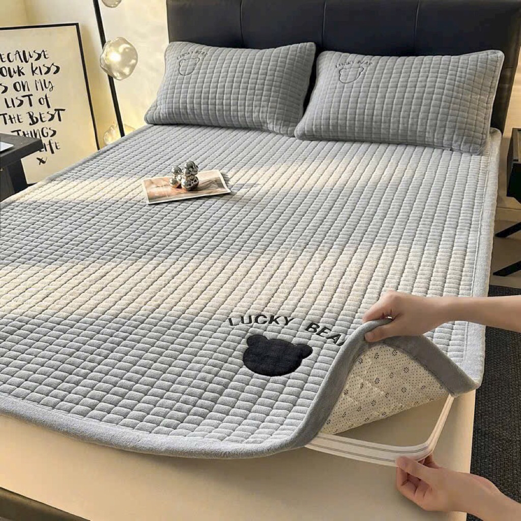 Vân su shop- Thảm nỉ Gấu đa năng Lucky bear