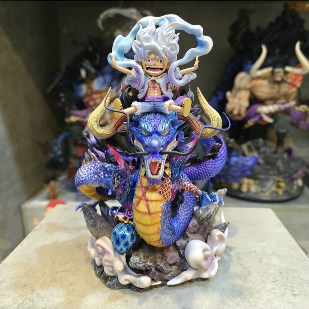 [Chính Hãng Resin] Mô Hình One Piece Kaido Dạng Rồng + Luffy Gear 5 Nika + Uo Uo no Mi - Straw Hat S
