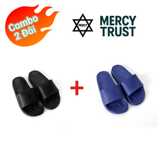  COMBO 2 Đôi Dép Quai Ngang MERCY TRUST Caro 3D – Đúc Nguyên Khối EVA,Nam Nữ Êm Chân Siêu Nhẹ Chống Trượt 