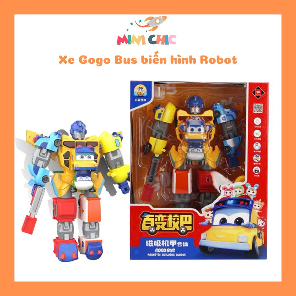 Đồ chơi xe bus biến hình siêu nhân Gogo bus