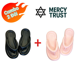   Combo 2 Đôi  Dép Kẹp Xỏ Ngón MERCY TRUST Sea nữ hottrent liệu EVA êm nhẹ đi chơi đi biển HAIMINHAN 