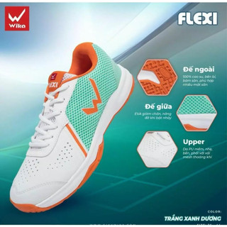 Giày Thể Thao WIKA FLEXI Chính Hãng, Giày Chuyên Cầu Lông, Chạy Bộ, Bóng Chuyền Đế Êm Nhẹ Bền Bỉ Thoáng Khí