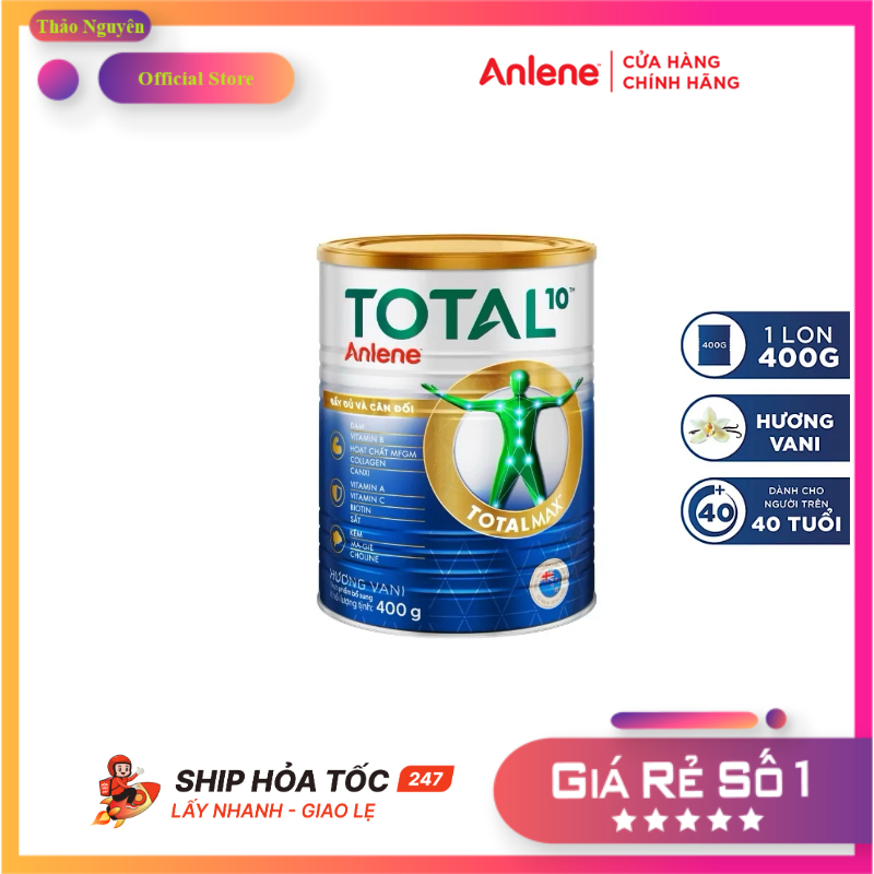 [Giá Sốc][Date Mới] Anlene Total 10 Lon 400g Chính Hãng