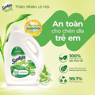 Nước rửa chén Sunlight thiên nhiên can 3,6Kg