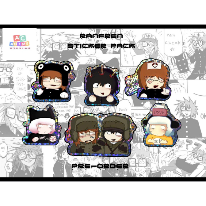 Móc khoá 5  LASTCHANCE Ranfren Randal/Satoru/Nyen/Nyon Diecut Glitter keychain