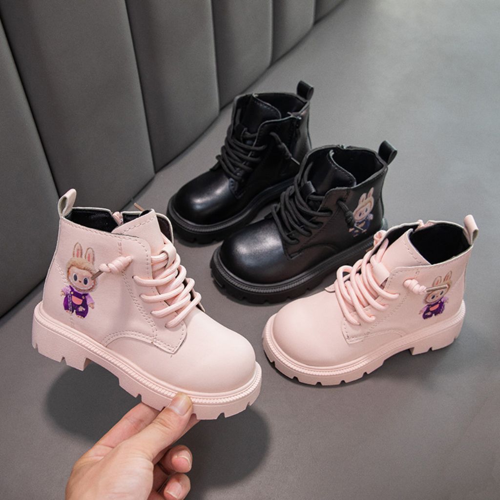 Bốt Bé Gái Siêu Nhẹ Labubu Cho Bé Từ 3 Tuổi, Giày Bốt Bé Gái, Bốt Cổ Ngắn Cho Trẻ Em Gái, Boots Bé G