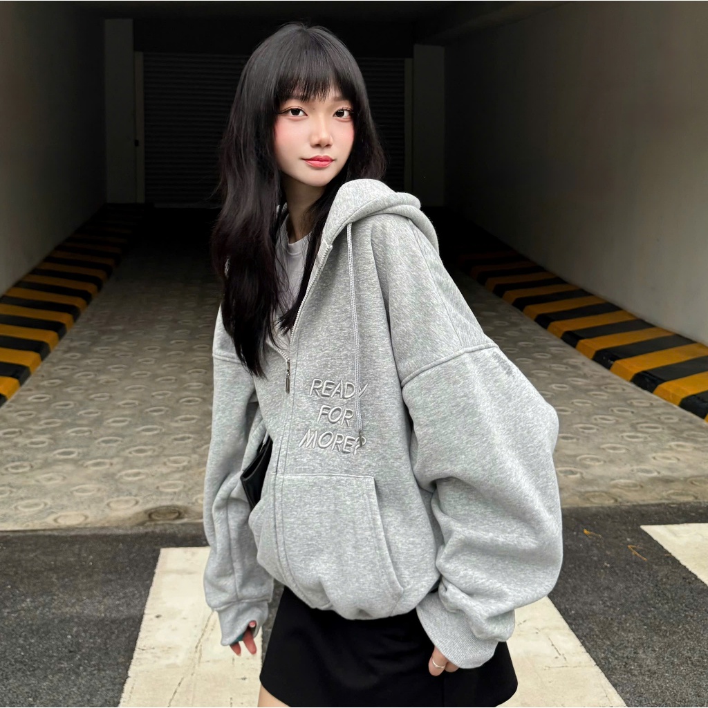 Áo Khoác Nỉ Hoodie Zip COTTON Thêu Nổi NQ30 LUNI Chống Nắng Tốt Form Rộng Nam Nữ Unisex (Không xù lông) | BigBuy360 - bigbuy360.vn