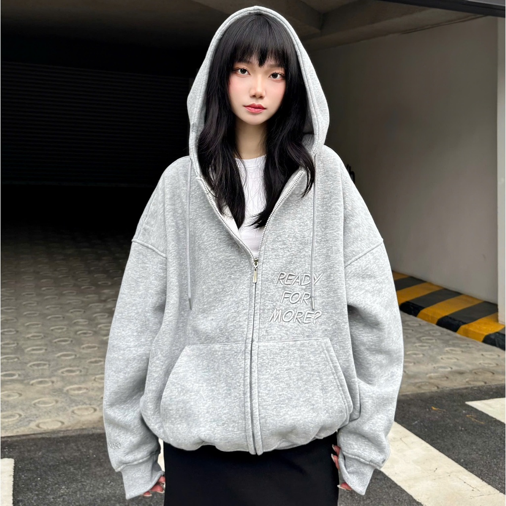 Áo Khoác Nỉ Hoodie Zip COTTON Thêu Nổi NQ30 LUNI Chống Nắng Tốt Form Rộng Nam Nữ Unisex (Không xù lông) | BigBuy360 - bigbuy360.vn