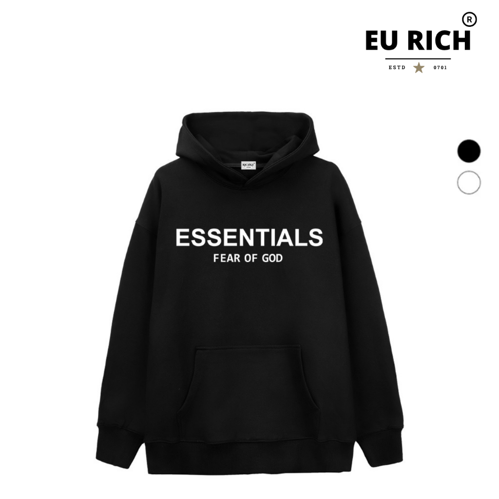 Áo Hoodie Eu Rich Premium Nỉ Essentials Fear Of God