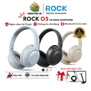 Tai Nghe Headphone Bluetooth Chụp Tai Rockspace O3 Chống Ồn Chủ Động ANC Nghe Nhạc 15 Giờ - Chính Hãng BH 12 Tháng 