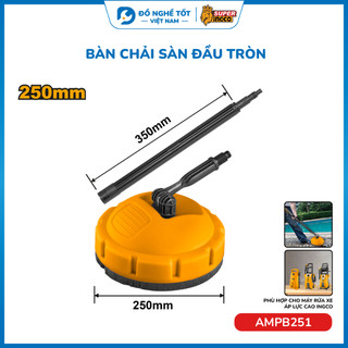  Bàn chải sàn đầu tròn INGCO AMPB251 gắn máy rửa xe thích hợp cho máy rửa xe Ingco 