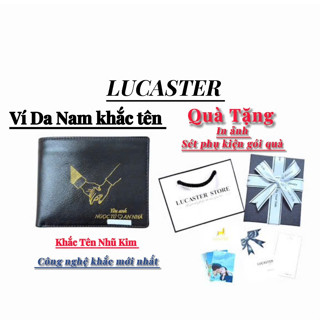 Ví Da Nam Nappa Khắc Tên Theo Yêu Cầu -in Tặng ẢNH ,Fullbox Hộp Qùa Bảo Hành 12 Tháng