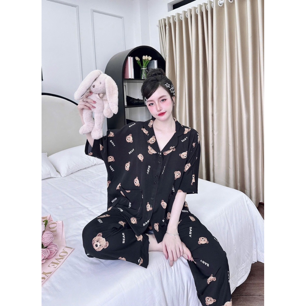 Bigsize 55-100kg from dài cánh dơi áo to,  đồ ngủ đồ bộ pijama mặc nhà cực Xinh chất Lụa hàn Cao Cấp | BigBuy360 - bigbuy360.vn