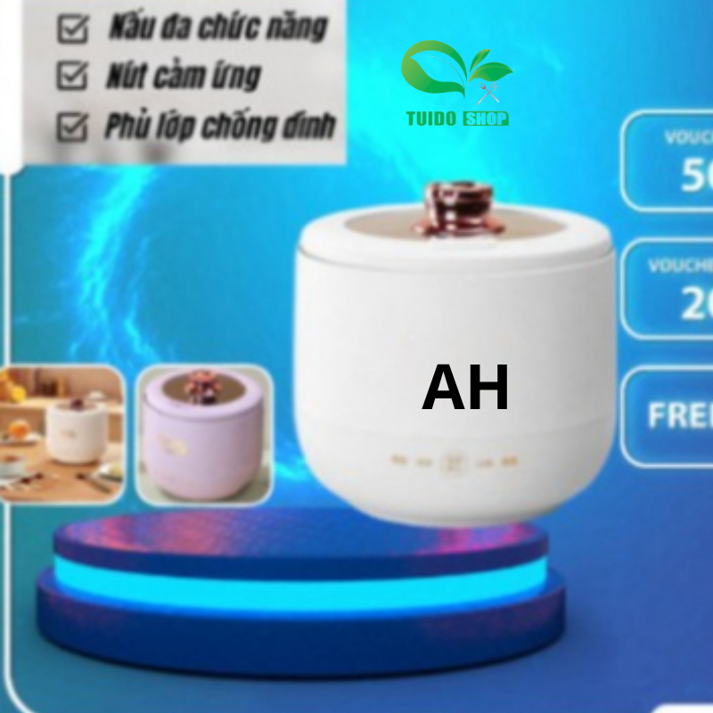 Nồi Cơm Điện Mini Kuxin Đa Năng 4 Chế Độ, Nấu Cơm, Chiên, Xào, Lẩu Công Suất 800W Dung Tích 1.8L