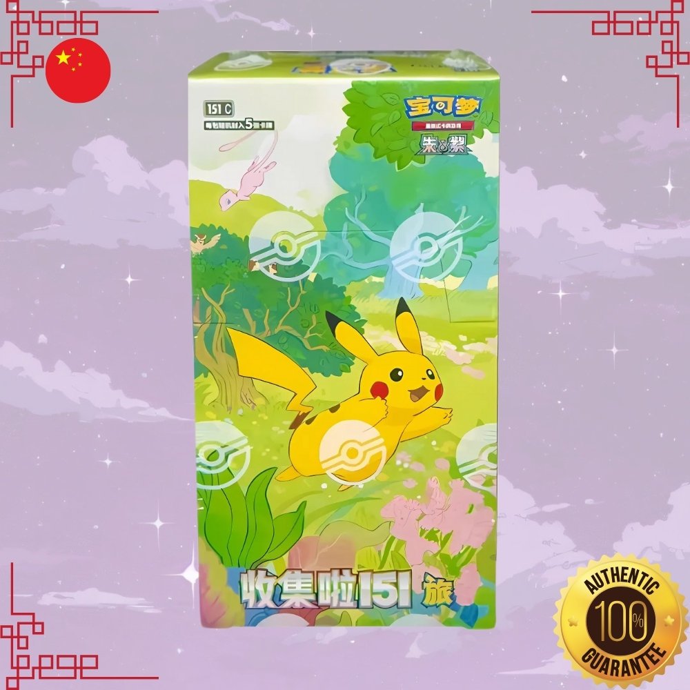 Hộp thẻ bài Pokemon Collect 151 Journey 151 C Simplified Chinese Slim Booster Box