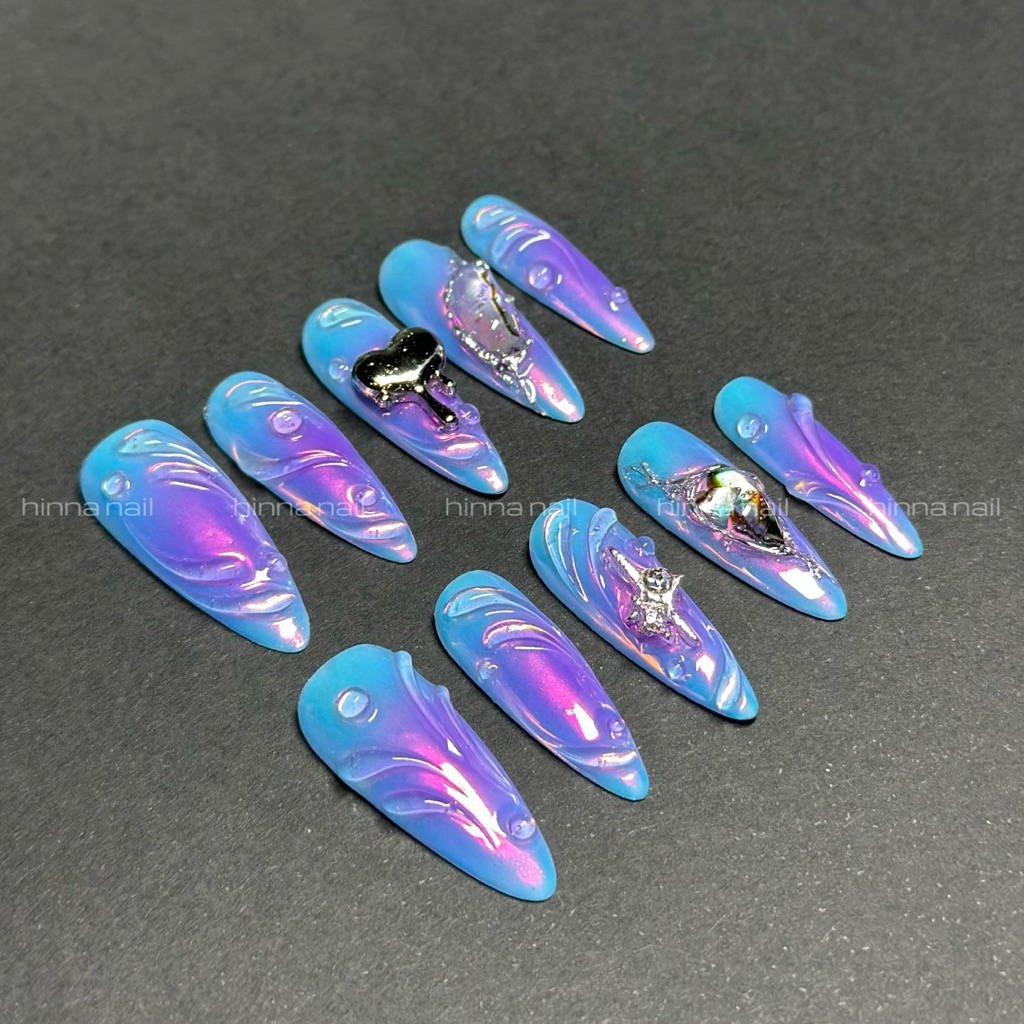 H31 - Ombre tím cực quang - Nailbox thủ công