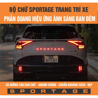 Chữ Sportage, kia sportage, sportage phản quang