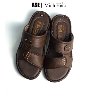  Dép nam Minh Hiếu  dép nam đẹp dép nam đế khâu dép nam quay ngang cao cấp,đường may tỉ mỉ KD01 bao không bong tróc 
