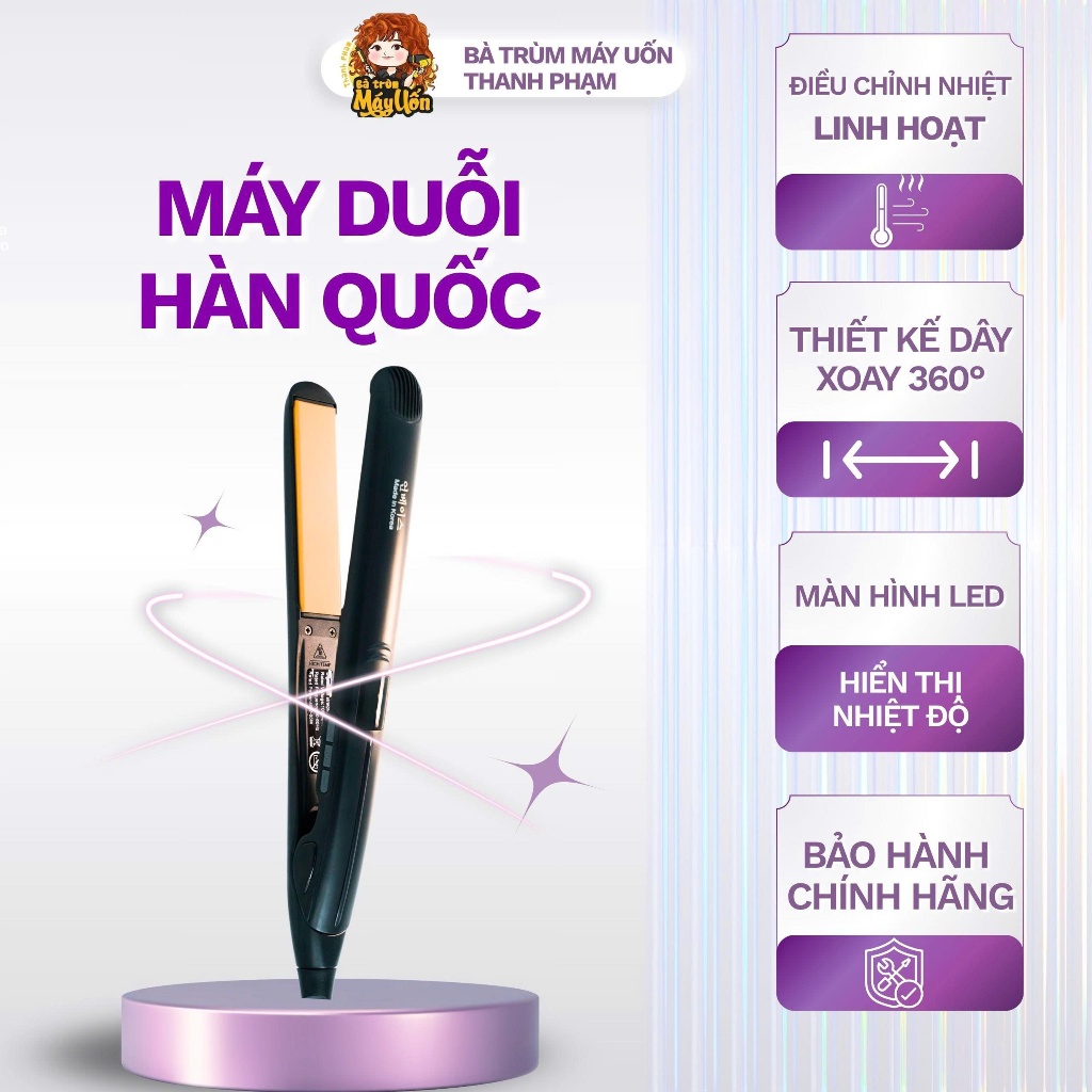 Máy Duỗi Tóc Hàn Quốc Cao Cấp – Chuyên Dành Cho Salon & Makeup 💇‍♀️ Shop BÀ TRÙM MÁY UỐN THANH PHẠM