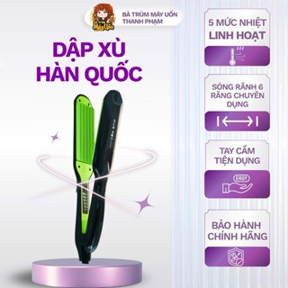  Bấm hàn quốc 6 răng xanh - máy dập phồng chân tóc - SHOP BÀ TRÙM MÁY UỐN 