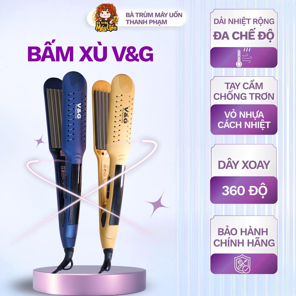 MÁY  BẤM XÙ CHÂN TÓC - BẤM DẬP XÙ  V & G.shop BÀ TRÙM MÁY UỐN THANH PHẠM