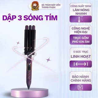 Máy dập sóng nước - Máy dập xù mì - 3 sóng tím