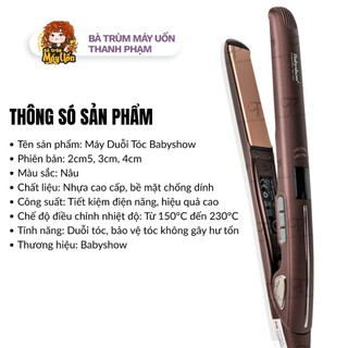 Máy ép tóc - máy duỗi tóc baby show - máy duỗi tóc mượt -BÀ TRÙM MÁY UỐN THANH PHẠM