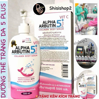  💐 Kèm quà  SỮA DƯỠNG THỂ TRẮNG DA ALPHA ARBUTIN VIT C 5 PLUS 500ML CHÍNH HÃNG THÁI LAN - DƯỠNG TRẮNG DA CHỐNG LÃO HOÁ 
