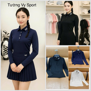  Áo dài tay thể thao nữ chơi Golf Tennis Pickleball chất thun mịn mát co giãn lên phom xinh 