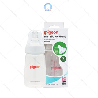 Bình Sữa Pigeon Vuông, Bình Bú cho Trẻ hình Vuông 120ml/240ml Không BPA