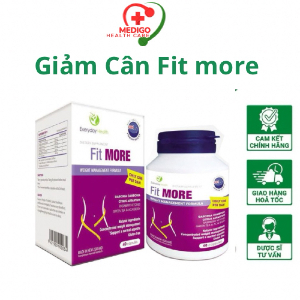 Viên giảm cân NZ Fit More Everyday Health Hỗ trợ giảm cân, tăng cường chuyển hóa chất béo 40 viên