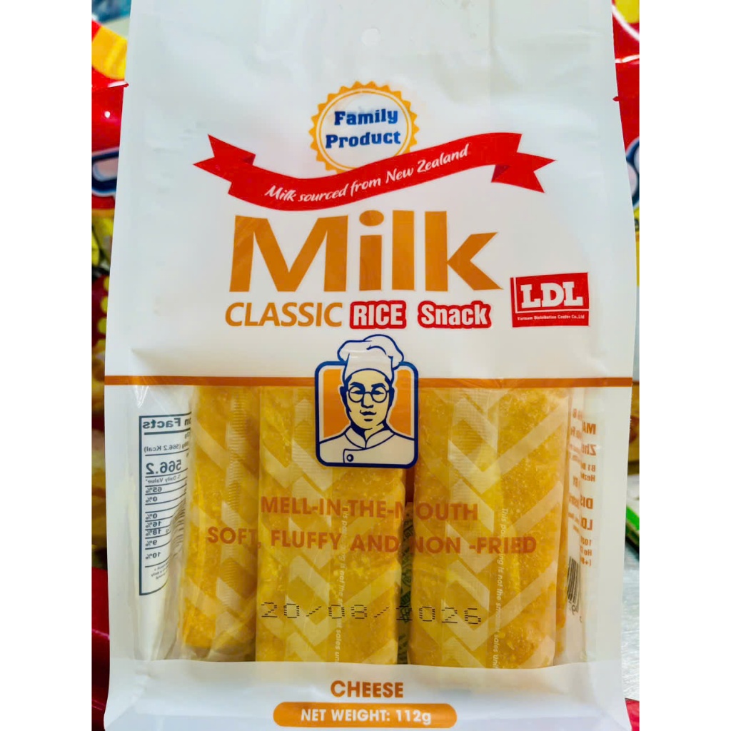 Bánh gạo Classic sữa vị phô mai + sữa 112g