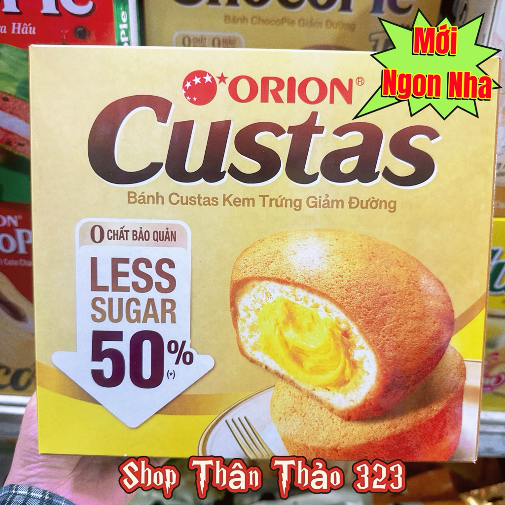 Bánh Custas Tiramisu Orion Mới Nhân Kem Các Loại Đủ Vị