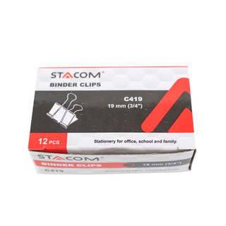 Kẹp Bướm Đen, sơn tĩnh điện cao cấp, hộp 12 cái, đủ các size từ 15mm-51mm | Stacom C415, C419, C425, C432, C441, C451