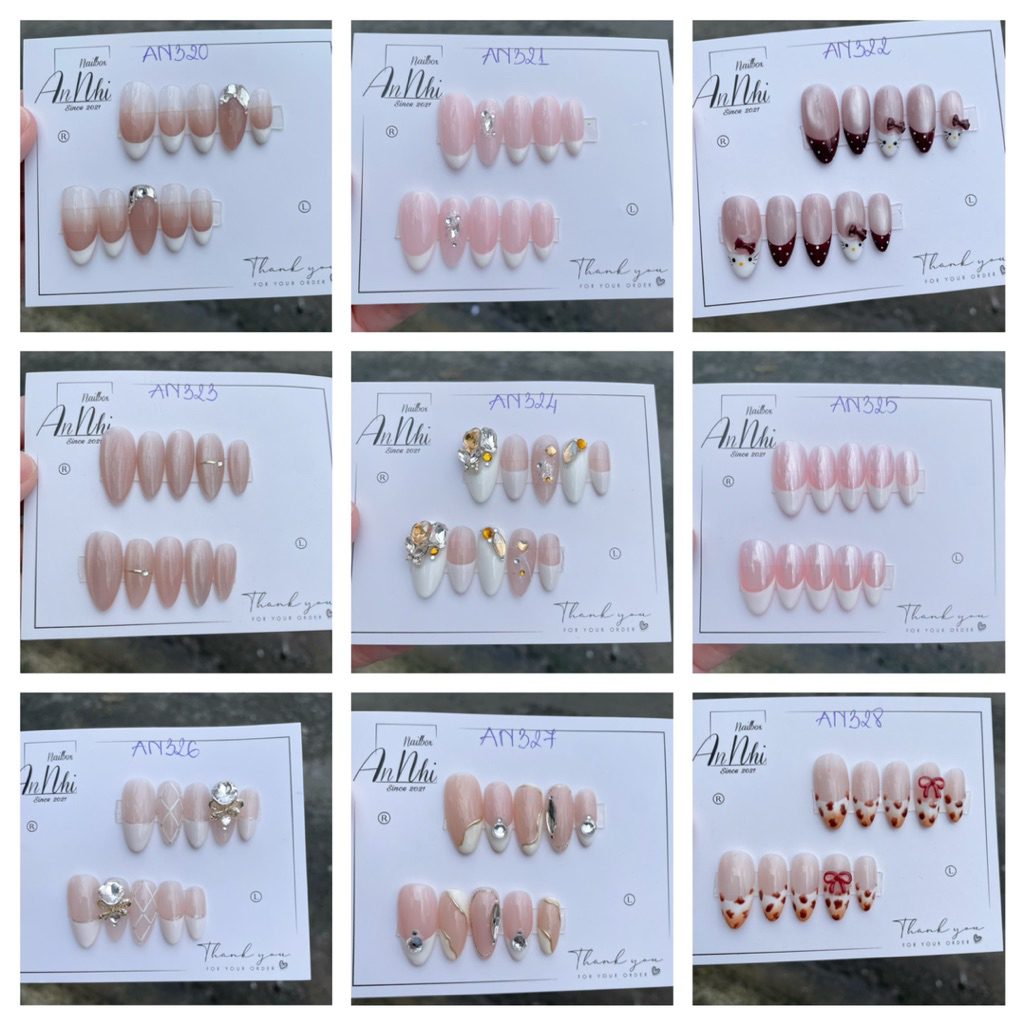 AN320 AN321 AN322 AN323 AN324 AN325 AN326 AN327 AN328 AN329 AN330 nailbox thiết kế sơn gel đơn giản 