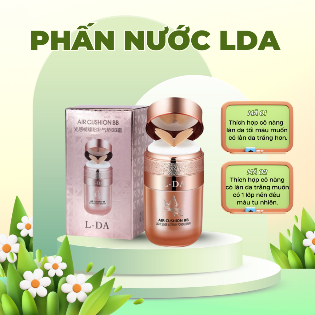 [COMBO 3 HỘP ] Phấn nước Air Cushion BB LDA  nội địa trung , kiềm dầu chống nước 3 trong 1 với độ ch